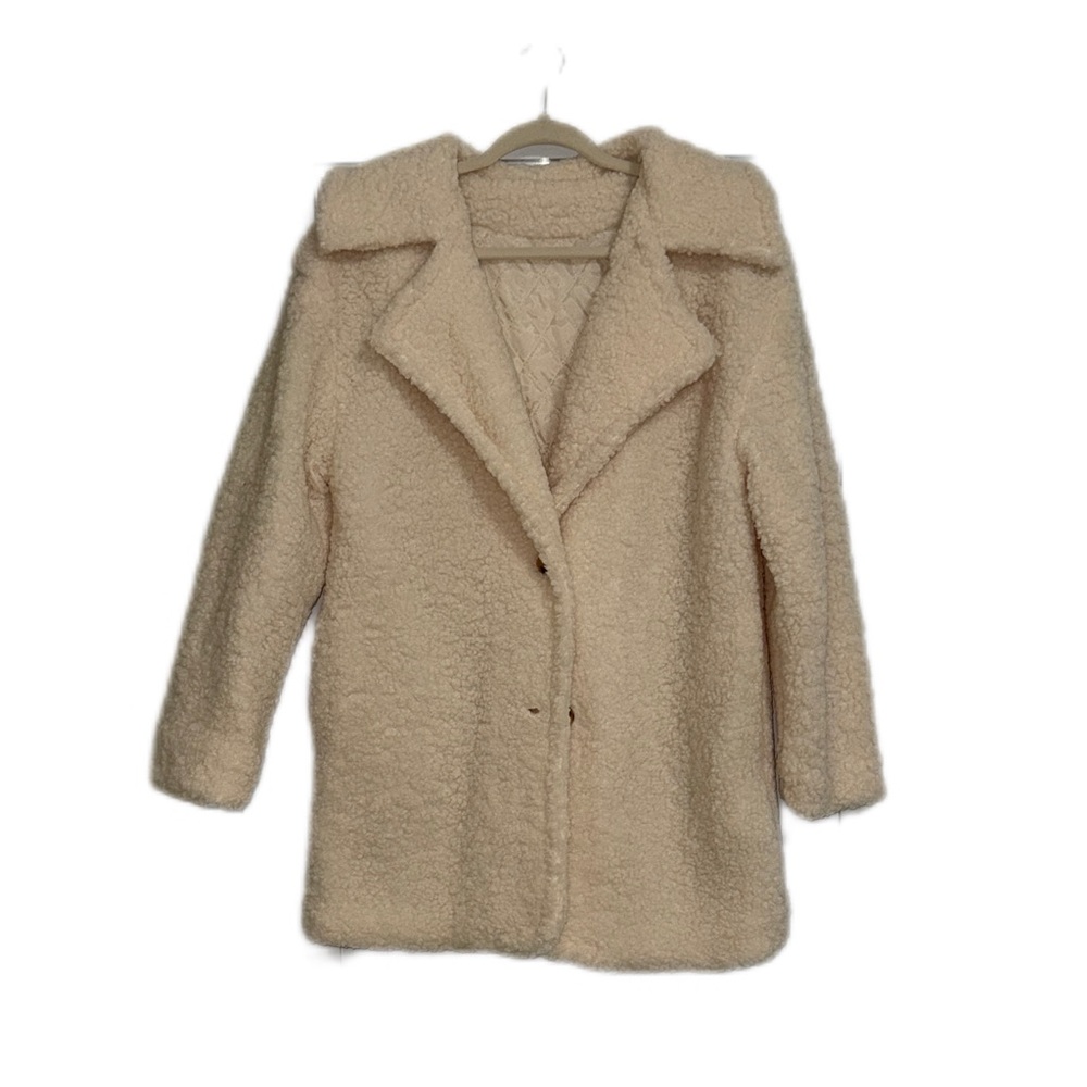 Women's Cream Teddy Coat